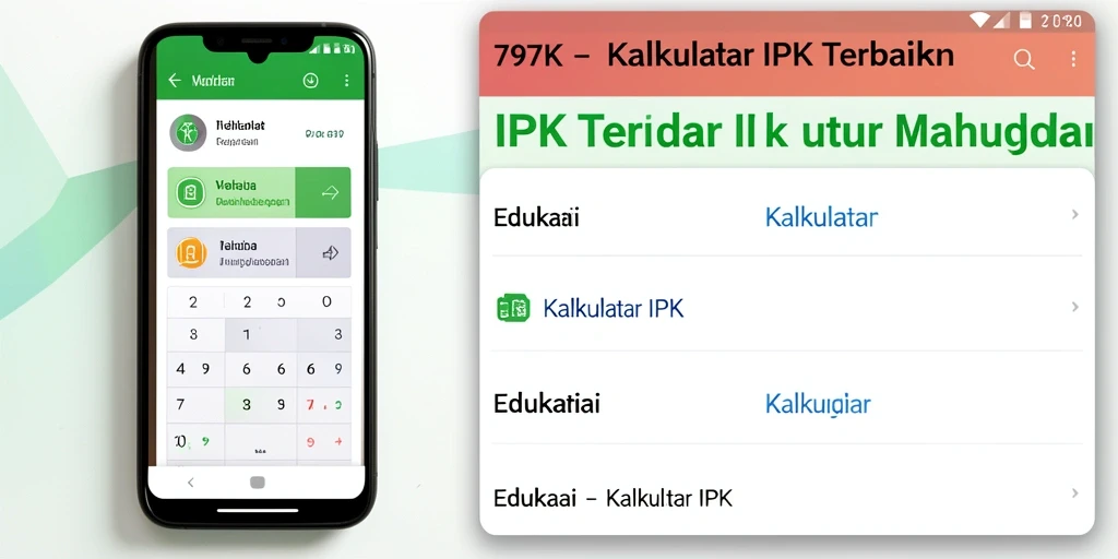 Antarmuka aplikasi 797K saat menghitung IPK dengan mudah.