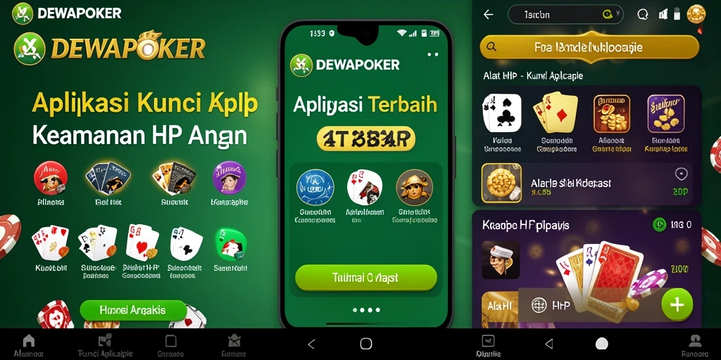 Antarmuka intuitif DEWAPOKER dengan fitur kunci aplikasi.