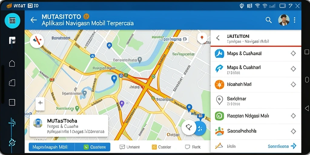 Tampilan antarmuka MUTASITOTO yang jelas dan informatif untuk Navigasi Mobil.