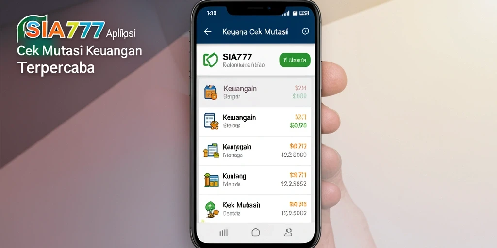 Tampilan antarmuka SIA777 yang sederhana dan informatif untuk cek mutasi.