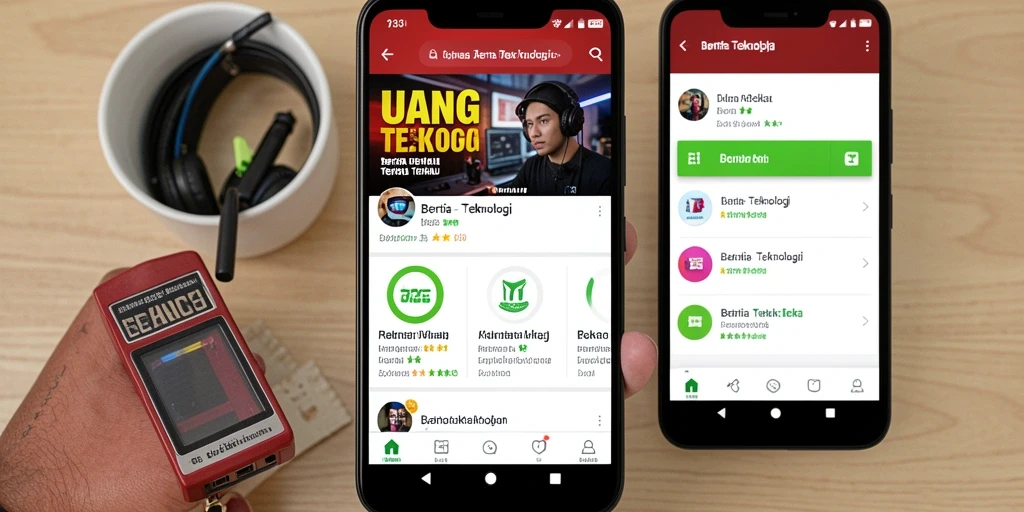 Screenshot utama UANG menampilkan antarmuka berita teknologi yang modern dan ramah pengguna.