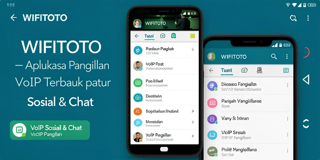 Antarmuka aplikasi WIFITOTO untuk VoIP Panggilan yang user-friendly.