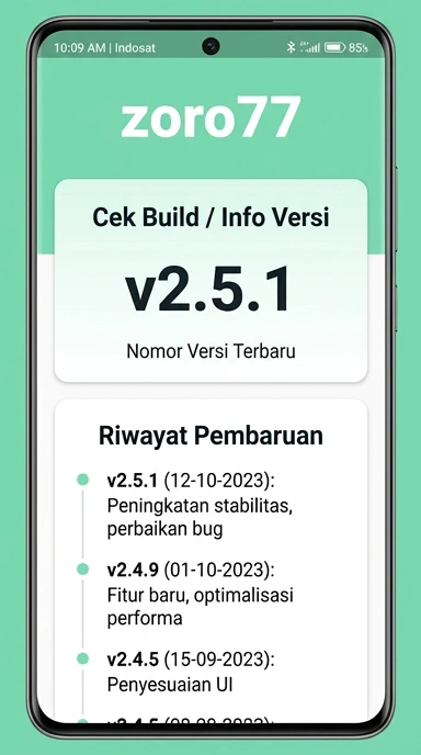 Riwayat Versi Terbaru zoro77 untuk Pengguna Android